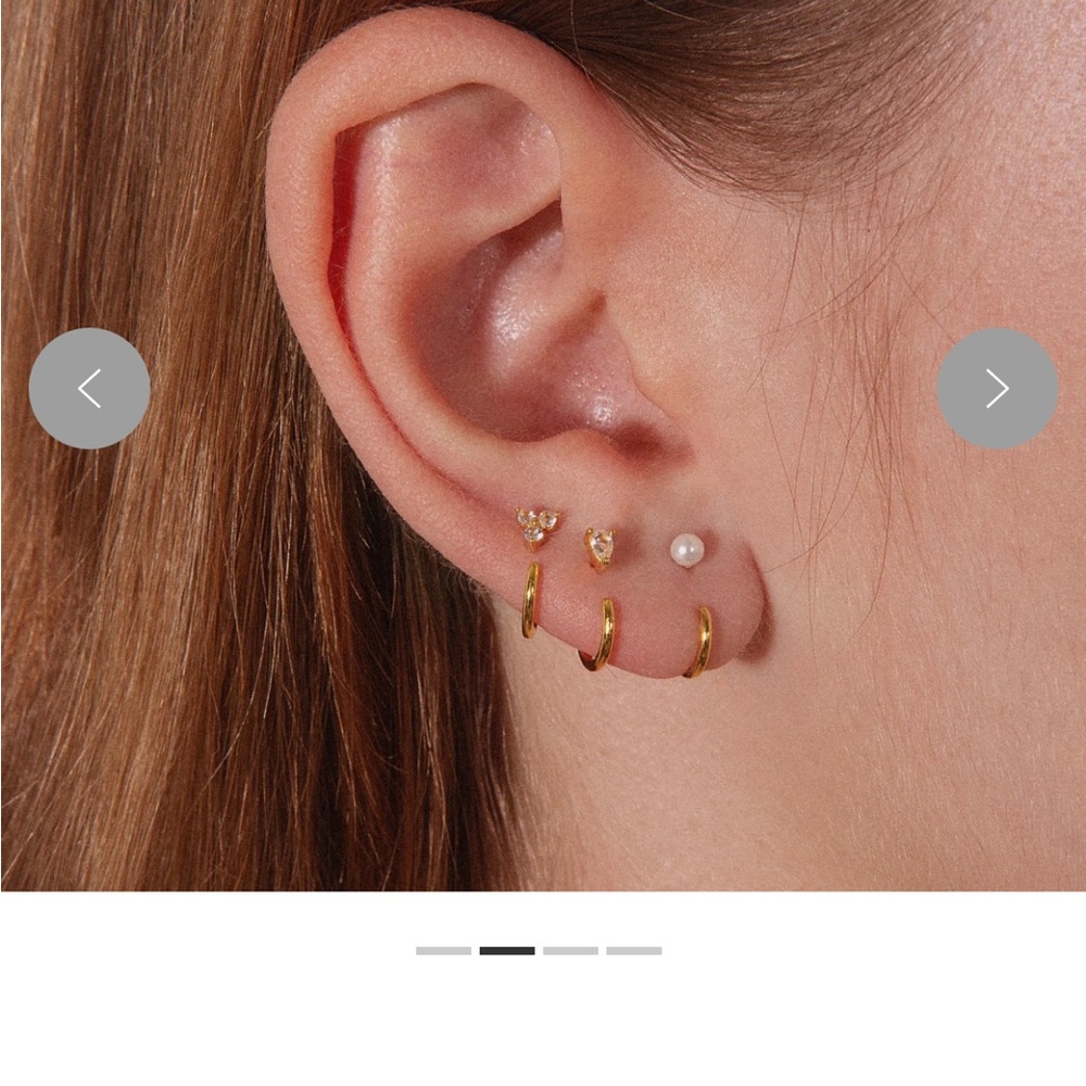 The Ardant Stay Close Pearl Hoops Set 18k Gold Vermeil